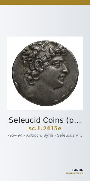 Seleucid Coins (part 2) 2415e — CANOA