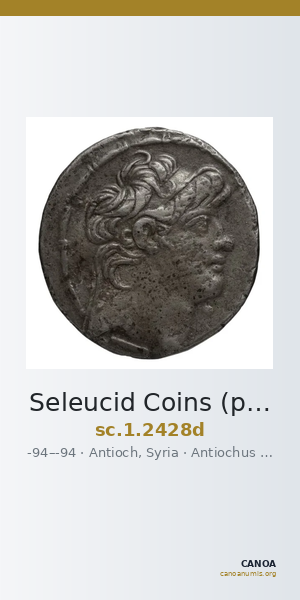 Seleucid Coins (part 2) 2428d — CANOA