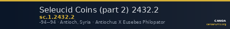 Seleucid Coins (part 2) 2432.2 — CANOA