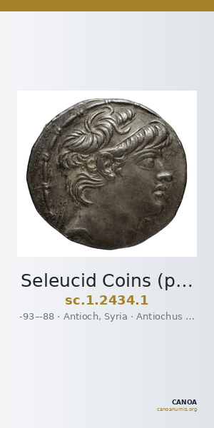 Seleucid Coins (part 2) 2434.1 — CANOA