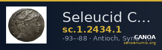 Seleucid Coins (part 2) 2434.1 — CANOA