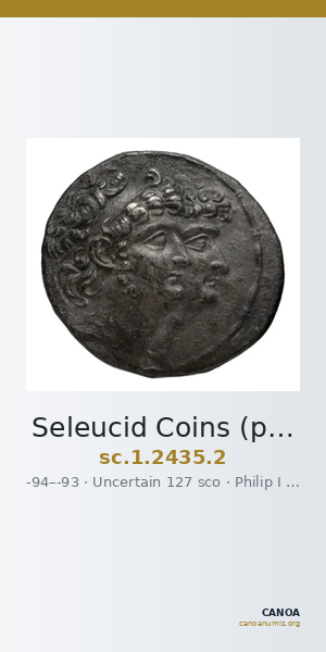 Seleucid Coins (part 2) 2435.2 — CANOA