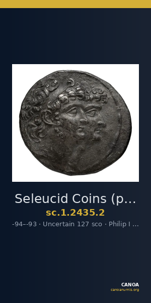 Seleucid Coins (part 2) 2435.2 — CANOA