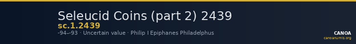 Seleucid Coins (part 2) 2439 — CANOA