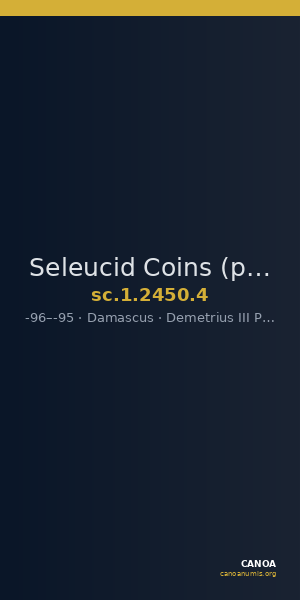 Seleucid Coins (part 2) 2450.4 — CANOA