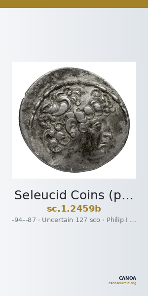 Seleucid Coins (part 2) 2459b — CANOA