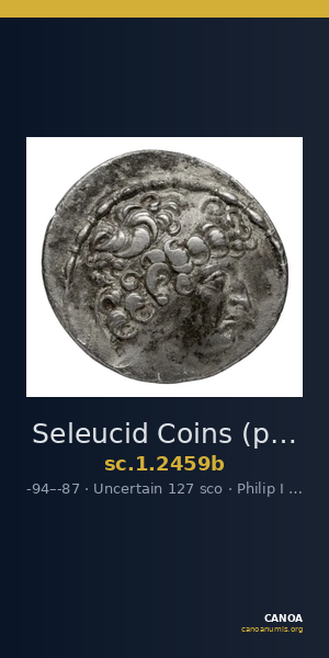 Seleucid Coins (part 2) 2459b — CANOA