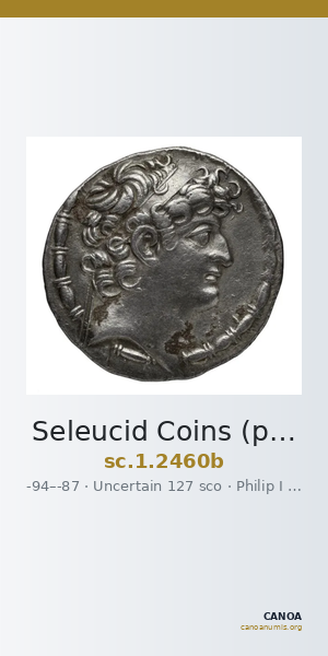 Seleucid Coins (part 2) 2460b — CANOA