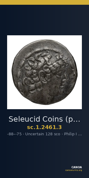 Seleucid Coins (part 2) 2461.3 — CANOA