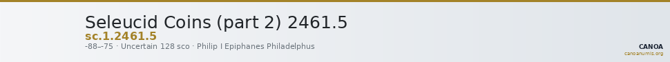 Seleucid Coins (part 2) 2461.5 — CANOA