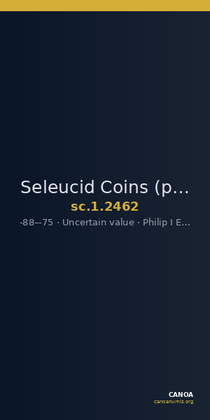 Seleucid Coins (part 2) 2462 — CANOA