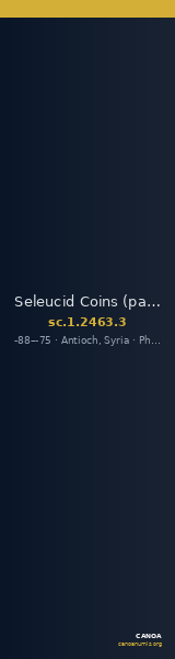 Seleucid Coins (part 2) 2463.3 — CANOA