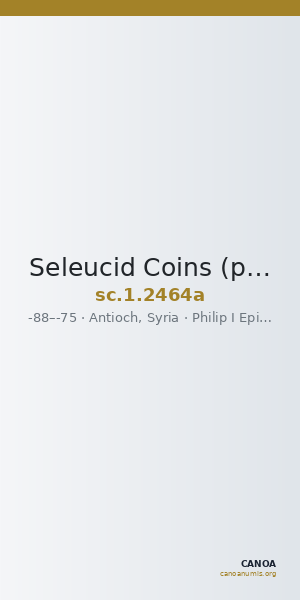 Seleucid Coins (part 2) 2464a — CANOA