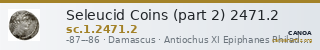 Seleucid Coins (part 2) 2471.2 — CANOA