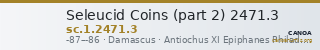 Seleucid Coins (part 2) 2471.3 — CANOA
