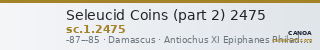 Seleucid Coins (part 2) 2475 — CANOA