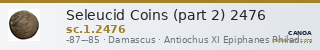 Seleucid Coins (part 2) 2476 — CANOA