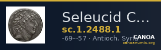 Seleucid Coins (part 2) 2488.1 — CANOA