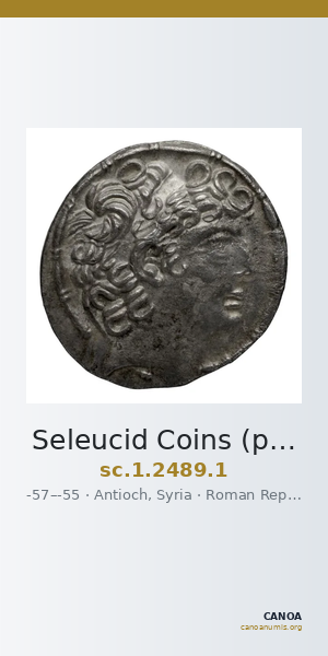 Seleucid Coins (part 2) 2489.1 — CANOA