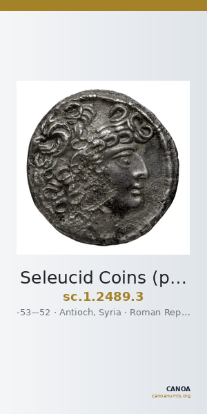 Seleucid Coins (part 2) 2489.3 — CANOA