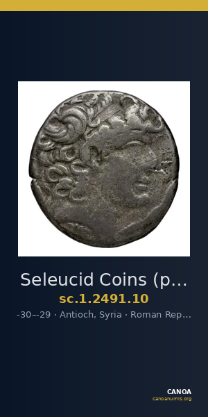 Seleucid Coins (part 2) 2491.10 — CANOA