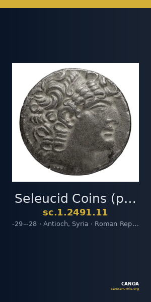 Seleucid Coins (part 2) 2491.11 — CANOA