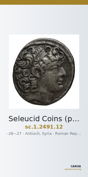 Seleucid Coins (part 2) 2491.12 — CANOA