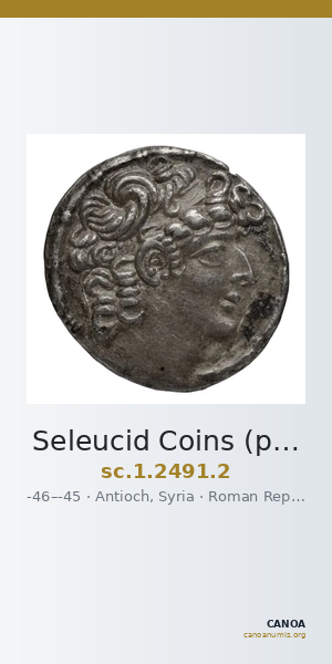 Seleucid Coins (part 2) 2491.2 — CANOA