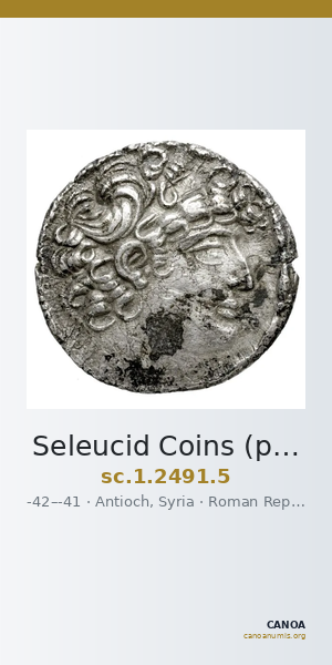 Seleucid Coins (part 2) 2491.5 — CANOA