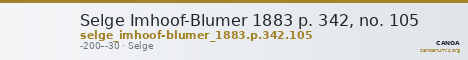 Selge Imhoof-Blumer 1883 p. 342, no. 105 — CANOA