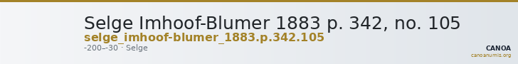 Selge Imhoof-Blumer 1883 p. 342, no. 105 — CANOA