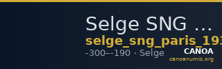 Selge SNG Paris 1938-47 — CANOA