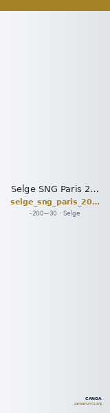 Selge SNG Paris 2001-2 — CANOA