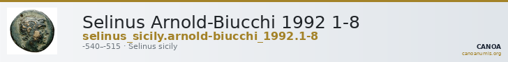 Selinus Arnold-Biucchi 1992 1-8 — CANOA