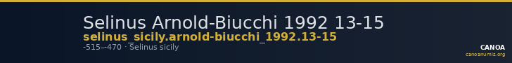 Selinus Arnold-Biucchi 1992 13-15 — CANOA