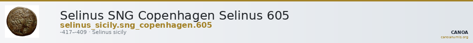 Selinus SNG Copenhagen Selinus 605 — CANOA