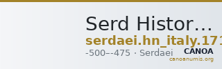 Serd Historia Numorum Italy 1718 — CANOA