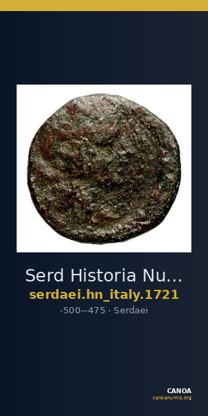 Serd Historia Numorum Italy 1721 — CANOA