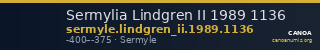 Sermylia Lindgren II 1989 1136 — CANOA