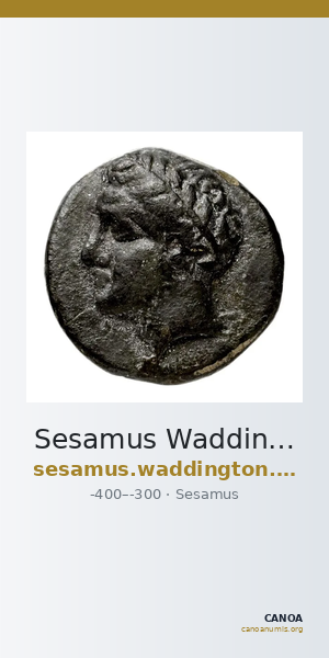 Sesamus Waddington 1925 5-6 — CANOA