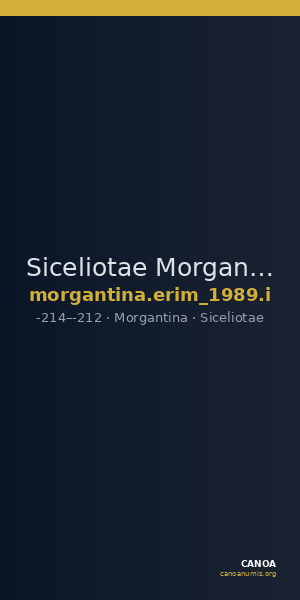 Siceliotae Morgantina Erim 1989 I — CANOA