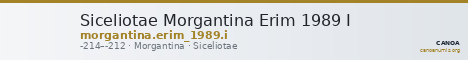 Siceliotae Morgantina Erim 1989 I — CANOA
