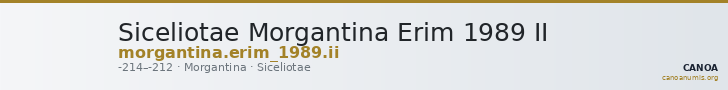 Siceliotae Morgantina Erim 1989 II — CANOA
