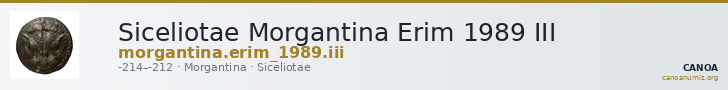 Siceliotae Morgantina Erim 1989 III — CANOA