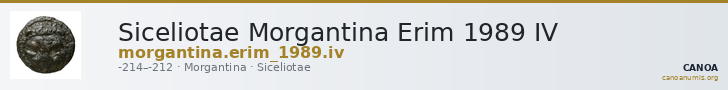 Siceliotae Morgantina Erim 1989 IV — CANOA