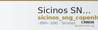 Sicinos SNG Copenhagen Sicinos 743 — CANOA