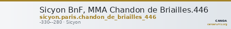Sicyon BnF, MMA Chandon de Briailles.446 — CANOA