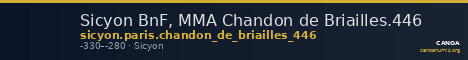 Sicyon BnF, MMA Chandon de Briailles.446 — CANOA