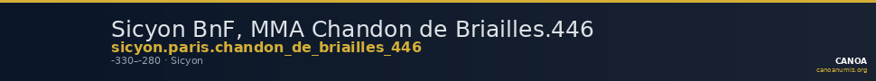 Sicyon BnF, MMA Chandon de Briailles.446 — CANOA