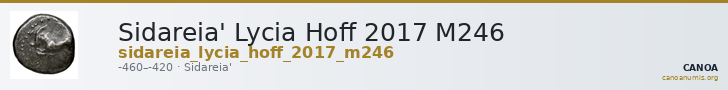 Sidareia' Lycia Hoff 2017 M246 — CANOA